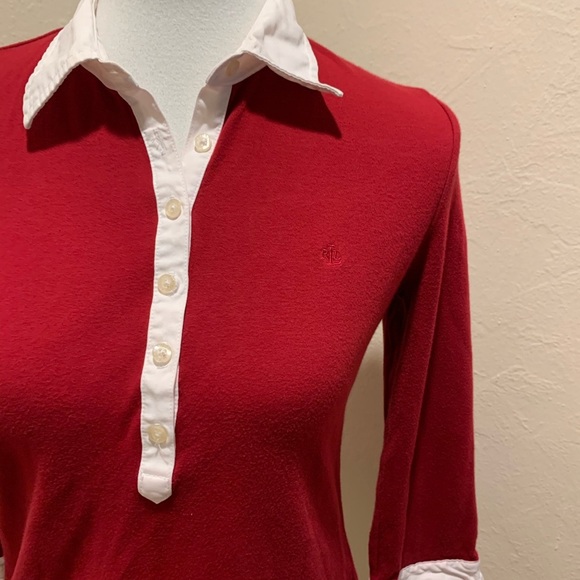 {Lauren Ralph Lauren} 3/4 sleeved Cotton top - Picture 2 of 2
